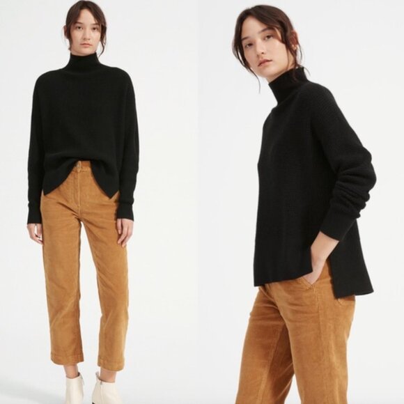 Everlane Sweaters - Everlane Cashmere Waffle Square Turtleneck Sweater